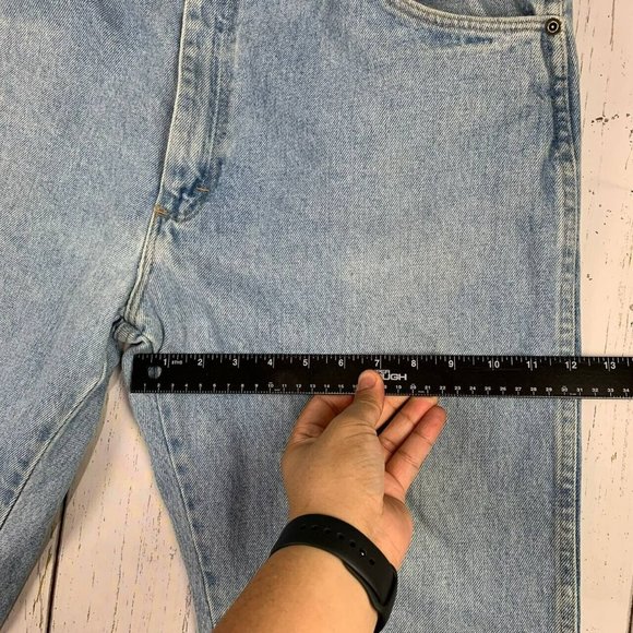 Wrangler 38x30 Straight Fit Faded Mid Rise Light Blue Jeans Pants Denim Mens - Picture 9 of 12